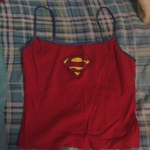 Superman cropped tank top